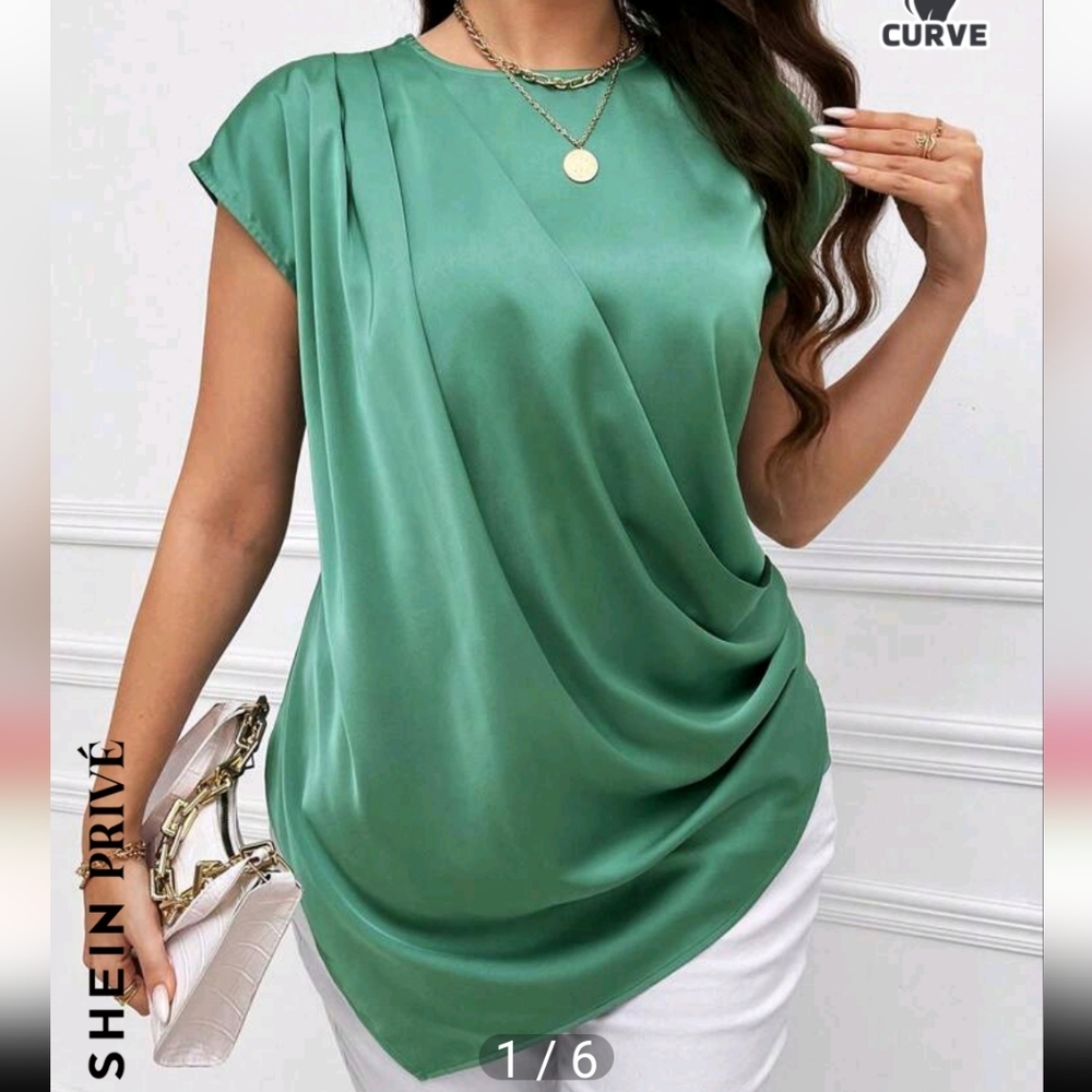 Shein Mint Green 2x/16 blouse like new condition only worn 1x